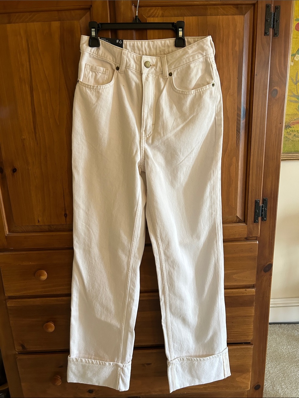 H&M White Straight Women’s Jeans - Classic High-Rise